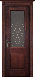 Белорусские двери, Классик 2 ПВДО, махагон, массив дуба