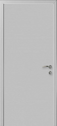 Влагостойкая композитная пластиковая противопожарная дверь EI-30, цвет серый RAL 7035