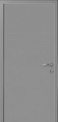 Противопожарная дверь ПВХ EI30, гладкая, цвет серый RAL 7040