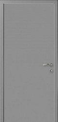 Влагостойкая композитная пластиковая дверь 1000 мм., гладкая, цвет серый RAL 7040