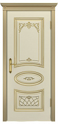 Ульяновские двери, Ария В-3 ДГ, Эмаль слоновая кость патина золото (артикул: 160590)