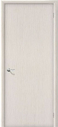 Финская дверь, ламинированная с четвертью, гладкая, беленый дуб