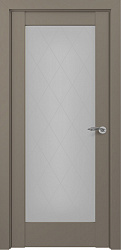 Межкомнатная дверь Classic S Неаполь ДО Сатинато с рисунком ромб, Экошпон, матовый серый