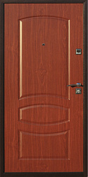 Титан Мск Металлическая дверь эконом Гост строительная 7-2 металл с декором / панель, Итальянский орех