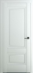 картинка Межкомнатная дверь Турин В3 ДГ, Экошпон, матовый белый магазин Dveris являющийся официальным дистрибьютором в России 