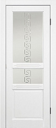 картинка Межкомнатная дверь Джулия -2 ДО, массив сосны, эмаль белый жемчуг магазин Dveris являющийся официальным дистрибьютором в России 