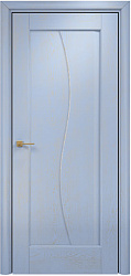 картинка Оникс Фрегат ДГ с объемной филенкой, Голубая эмаль патина золото магазин Dveris являющийся официальным дистрибьютором в России 