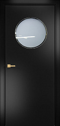 картинка Дверь Офисная Сфера, эмаль черная магазин Dveris являющийся официальным дистрибьютором в России 