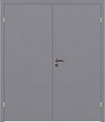 картинка Дверь межкомнатная двухстворчатая, гладкая, крашеное, цвет серый магазин Dveris являющийся официальным дистрибьютором в России 