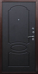 картинка Входная металлическая дверь, К-7, Антик медный / Венге магазин Dveris являющийся официальным дистрибьютором в России 