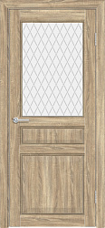 картинка Межкомнатная дверь VS-43 ДО белое ромб, пвх, дуб сонома магазин Dveris являющийся официальным дистрибьютором в России 