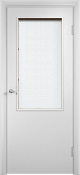 Дверь финская РФ с четвертью, крашенная, остекленная ст-56, белая