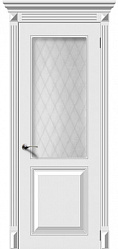 картинка Межкомнатная дверь Бриз ДО, эмаль белая магазин Dveris являющийся официальным дистрибьютором в России 