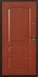 Титан Мск Металлическая дверь эконом Гост строительная 7-2 металл с декором / панель, Итальянский орех