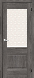 Дверь межкомнатная, эко шпон Прима-3 White Сrystal, Grey Veralinga