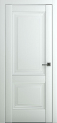 картинка Межкомнатная дверь Венеция В2 ДГ, Экошпон, матовый белый магазин Dveris являющийся официальным дистрибьютором в России 