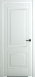 картинка Межкомнатная дверь Венеция В2 ДГ, Экошпон, матовый белый магазин Dveris являющийся официальным дистрибьютором в России 
