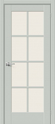 картинка Дверь межкомнатная Прима-11.1 ПО Magic Fog, Эмалит, цвет Grey Matt магазин Dveris являющийся официальным дистрибьютором в России 