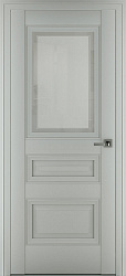 Межкомнатная дверь Ампир В3 ДО Сатинато, Экошпон, матовый серый