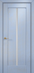 картинка Оникс Корсика 2 ПО триплекс, голубая эмаль патина золото магазин Dveris являющийся официальным дистрибьютором в России 