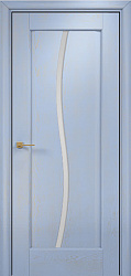 картинка Оникс Корсика 1 ПО триплекс, голубая эмаль патина золото магазин Dveris являющийся официальным дистрибьютором в России 