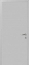 картинка Влагостойкая композитная пластиковая дверь, гладкая, цвет серый RAL 7035 магазин Dveris являющийся официальным дистрибьютором в России 