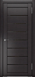 картинка Ульяновские двери ЛУ-7 Черный триплекс, экошпон, венге магазин Dveris являющийся официальным дистрибьютором в России 
