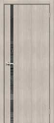Дверь межкомнатная, эко шпон модель-1.55, Cappuccino Veralinga / Mirox Grey