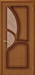 Дверь Шпонированная Греция ПО бронзовое художественное, орех