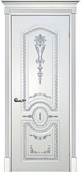 Ульяновские двери, Смальта 11 ДГ, Белый патина серебро