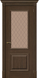 Белорусские двери Вуд Классик-13 ПО Bronze Сrystal, Golden Oak