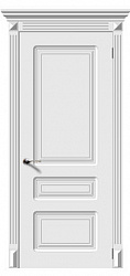 Дверь межкомнатная классическая, Трио ПГ, Эмаль белая