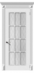 картинка Межкомнатная дверь Порта-2 ДО, эмаль белая магазин Dveris являющийся официальным дистрибьютором в России 