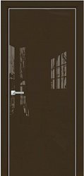 картинка Дверь Оникс Арт, Lacobel RAL 8028 по зеркалу, без рисунка магазин Dveris являющийся официальным дистрибьютором в России 