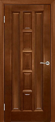 картинка Межкомнатная шпонированная дверь Квадро ПГ, Темный орех магазин Dveris являющийся официальным дистрибьютором в России 