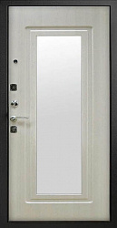 картинка Дверь Титан Мск, Царское зеркало - Черный муар / Белый ясень магазин Dveris являющийся официальным дистрибьютором в России 