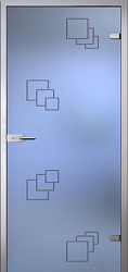 картинка Стеклянная дверь Анжелика, Матовое бесцветное стекло с гравировкой магазин Dveris являющийся официальным дистрибьютором в России 