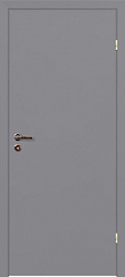 картинка Финская дверь Olovi, окрашенная с четвертью, гладкая, серая RAL 7040 магазин Dveris являющийся официальным дистрибьютором в России 