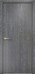 картинка Дверь Офисная, вертикальный шпон, гладкая, серый дуб магазин Dveris являющийся официальным дистрибьютором в России 