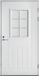 картинка Утепленная финская входная дверь F1848 W71 белая магазин Dveris являющийся официальным дистрибьютором в России 