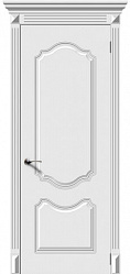 картинка Межкомнатная дверь Стелла ДГ, эмаль белая магазин Dveris являющийся официальным дистрибьютором в России 