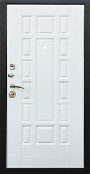 Входная металлическая дверь Квадро, Венге темный/ Белый ясень