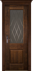 Белорусские двери, Классик 5 ПВДО, античный орех, массив дуба