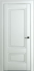 картинка Межкомнатная дверь Турин В1 ДГ, Экошпон, матовый белый магазин Dveris являющийся официальным дистрибьютором в России 