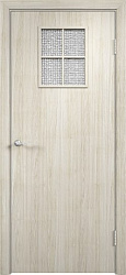 картинка Дверной блок усиленный, Экошпон ДО 34 армированное, реечное наполнение, беленый дуб мелинга магазин Dveris являющийся официальным дистрибьютором в России 