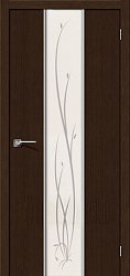 картинка Дверь Финиш Флек Глейс-2 Twig, 3D Wenge ДО магазин Dveris являющийся официальным дистрибьютором в России 
