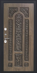 картинка Дверь Титан Мск - Lux-3 A, Медный антик/ ПВХ 16 мм. панель D19 Грецкий орех черная патина винорит магазин Dveris являющийся официальным дистрибьютором в России 