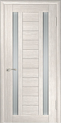 картинка Ульяновские двери ЛУ-28 Белый триплекс, экошпон, капучино магазин Dveris являющийся официальным дистрибьютором в России 