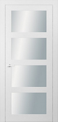 картинка Дверь межкомнатная, Классика-4 ДО, Белая эмаль магазин Dveris являющийся официальным дистрибьютором в России 