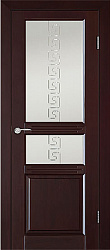 картинка Межкомнатная дверь Джулия -2 ДО, массив сосны, красное дерево магазин Dveris являющийся официальным дистрибьютором в России 